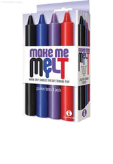 The 9's - Make Me Melt Sensual Warm-Drip Candles, 4 Pack, Passion Tones